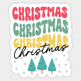 Christmas Colorful Text Sticker